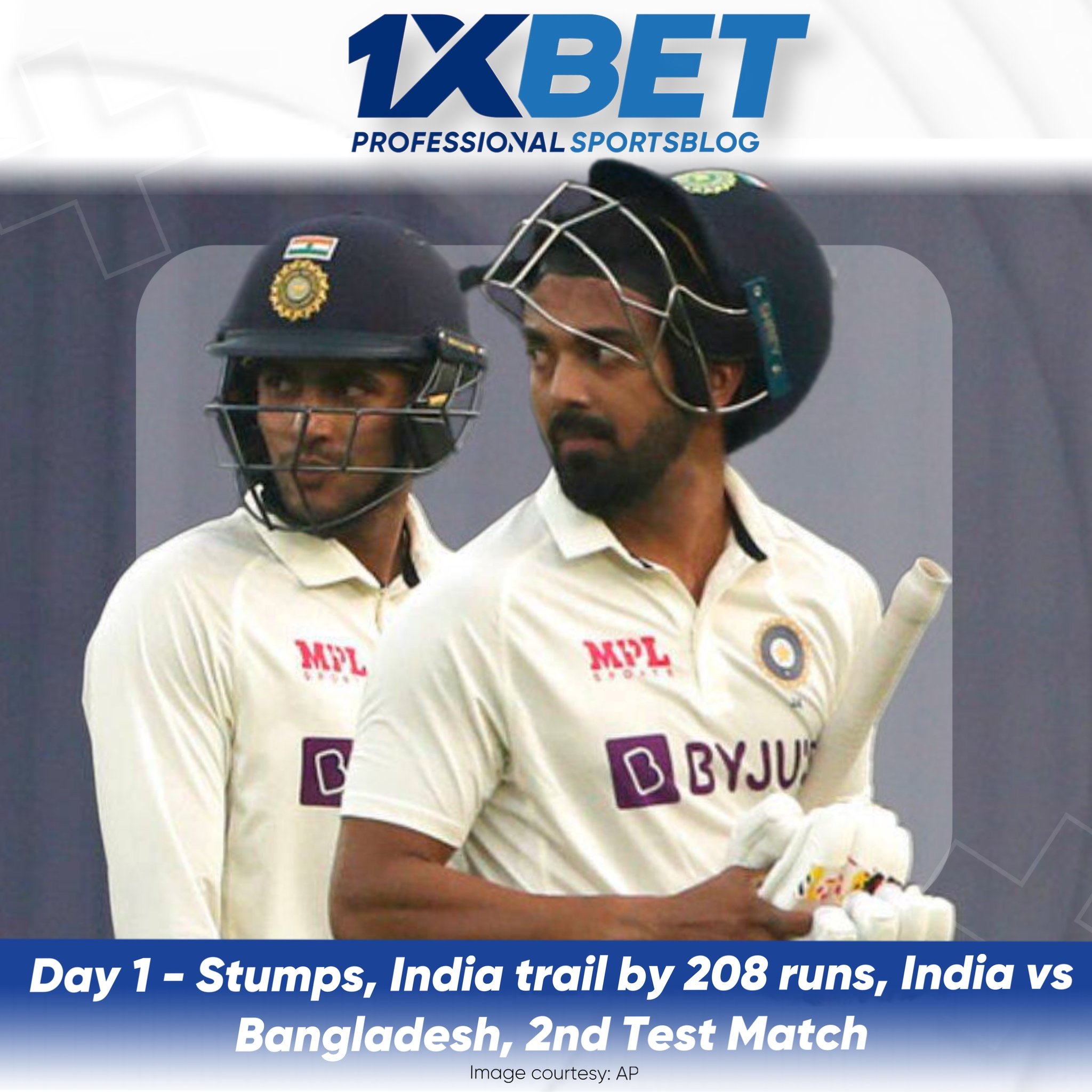Day 1 - Stumps, India trail by 208 runs, India vs Bangladesh, 2nd Test Match