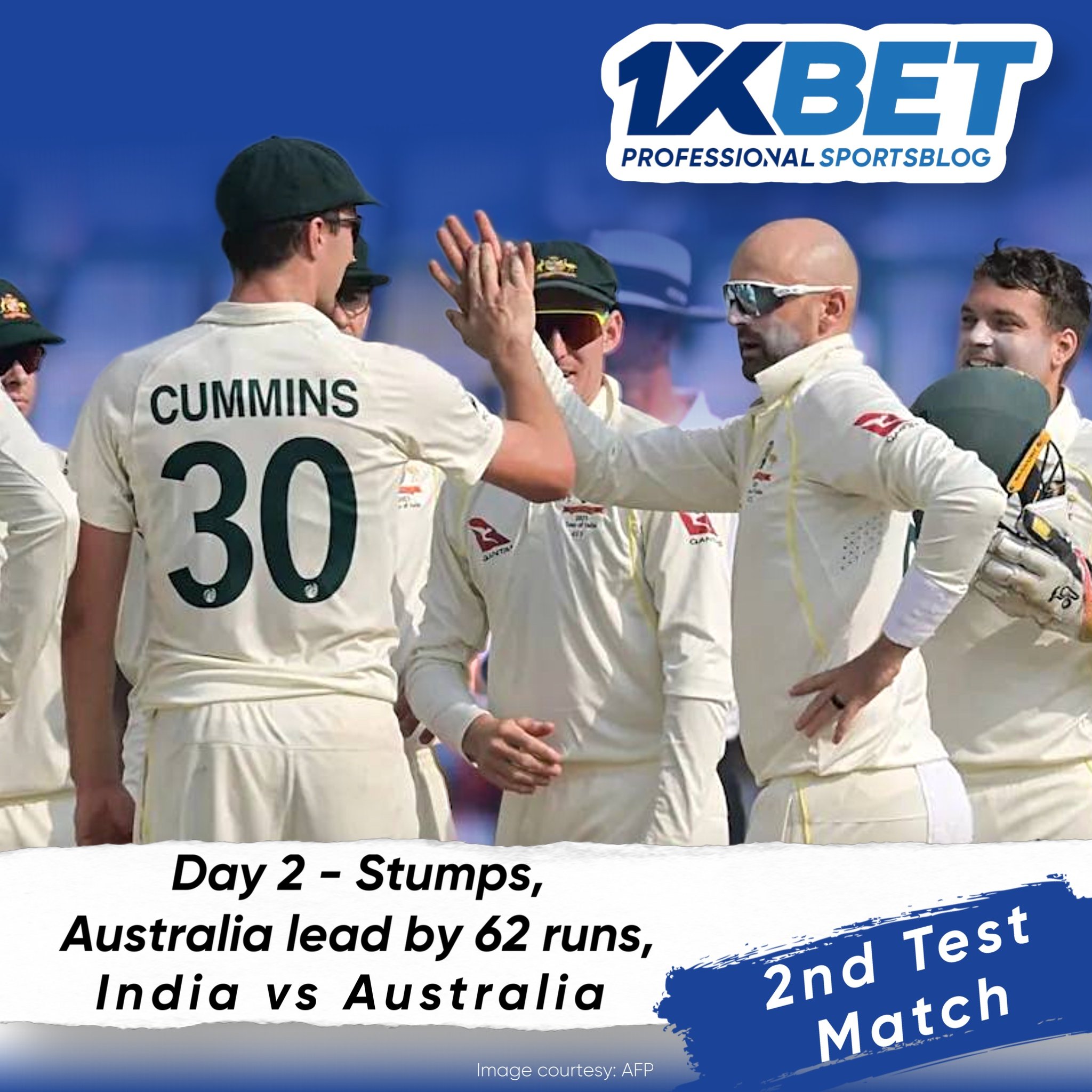 Day 2 - Stumps, Australia lead by 62 runs
