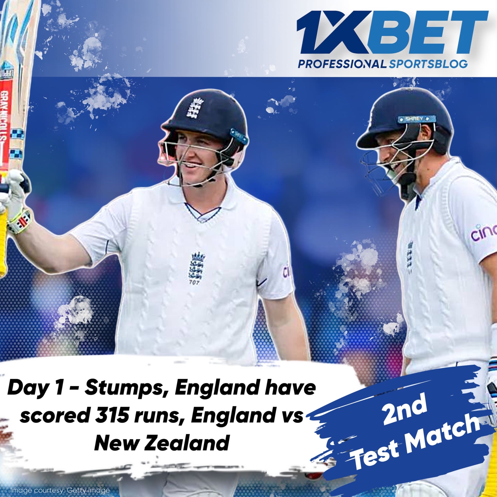 Day 1 - Stumps, England have scored 315 runs