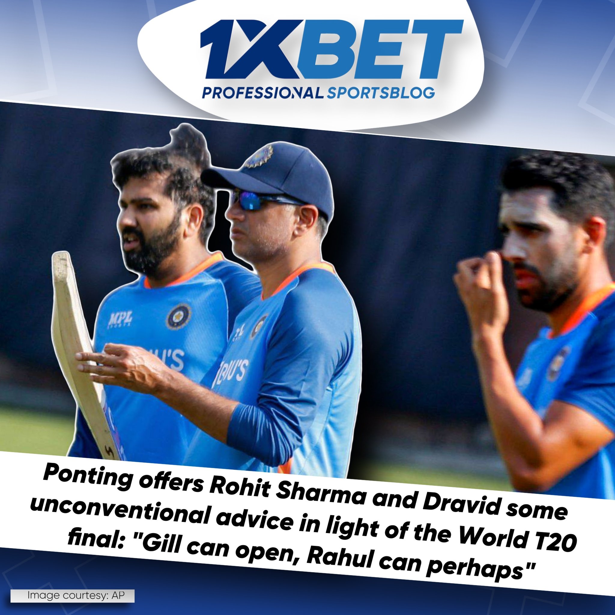 Ponting offers Rohit Sharma and Dravid some unconventional advice in light of the World T20 final: "Gill can open, Rahul can perhaps"