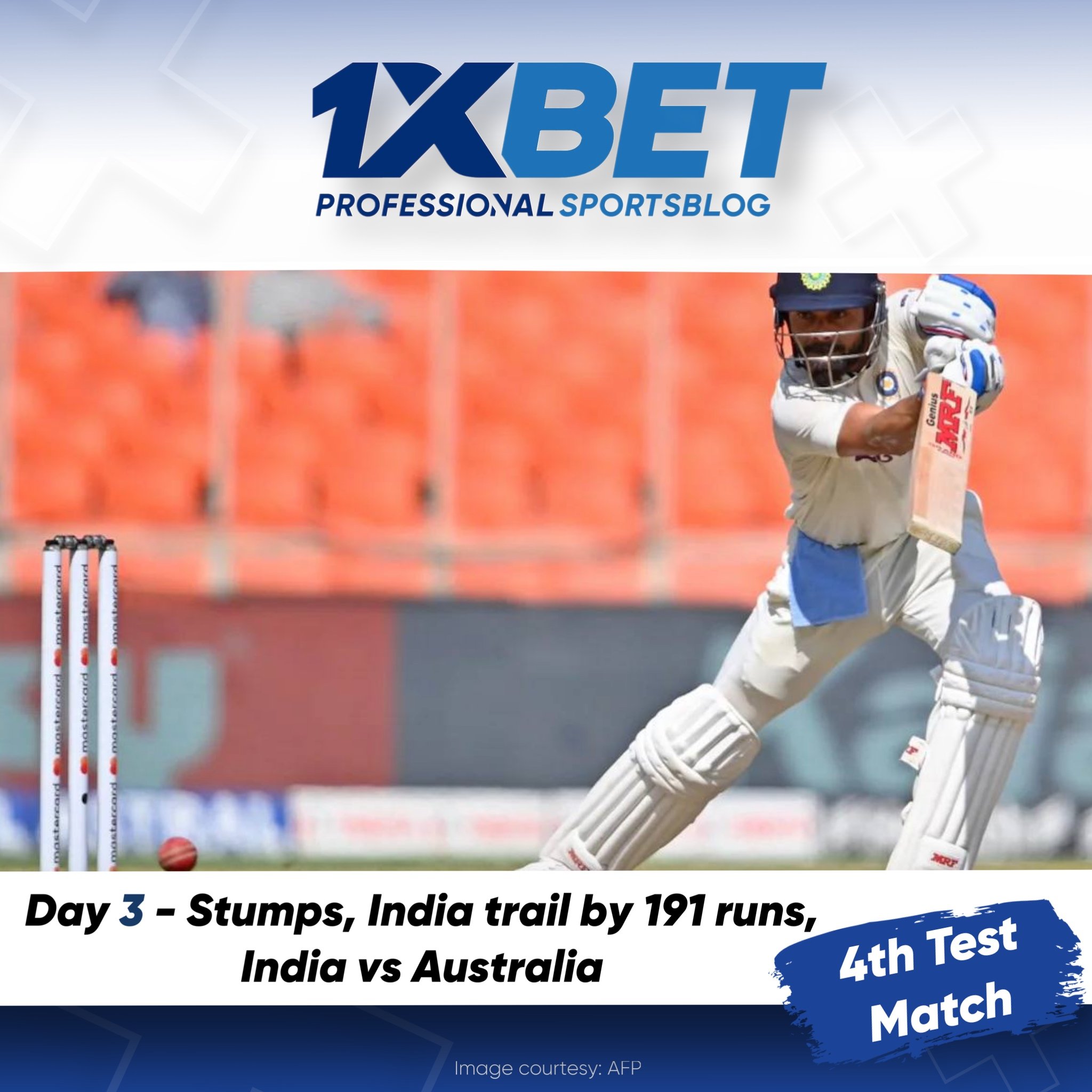Day 3 - Stumps, India trail by 191 runs