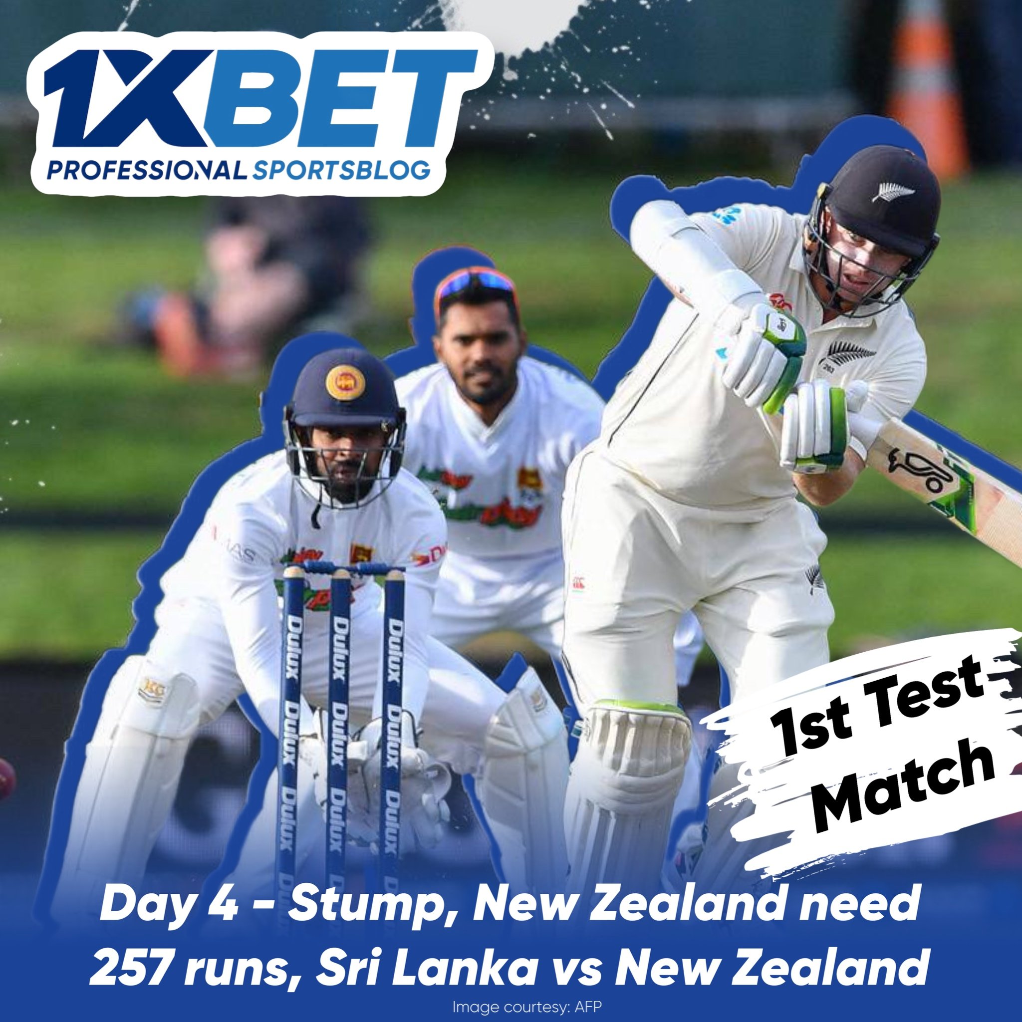 Day 4 - Stump, New Zealand need 257 runs