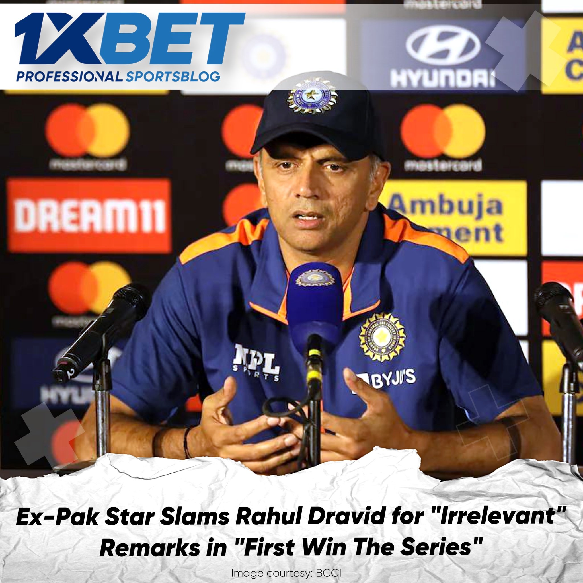 Ex-Pak Star Slams Rahul Dravid for "Irrelevant" Remarks in "First Win The Series"