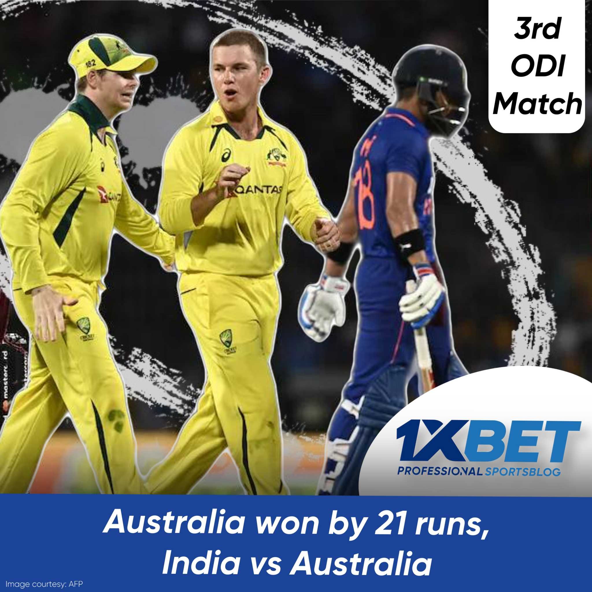 Australia won by 21 runs