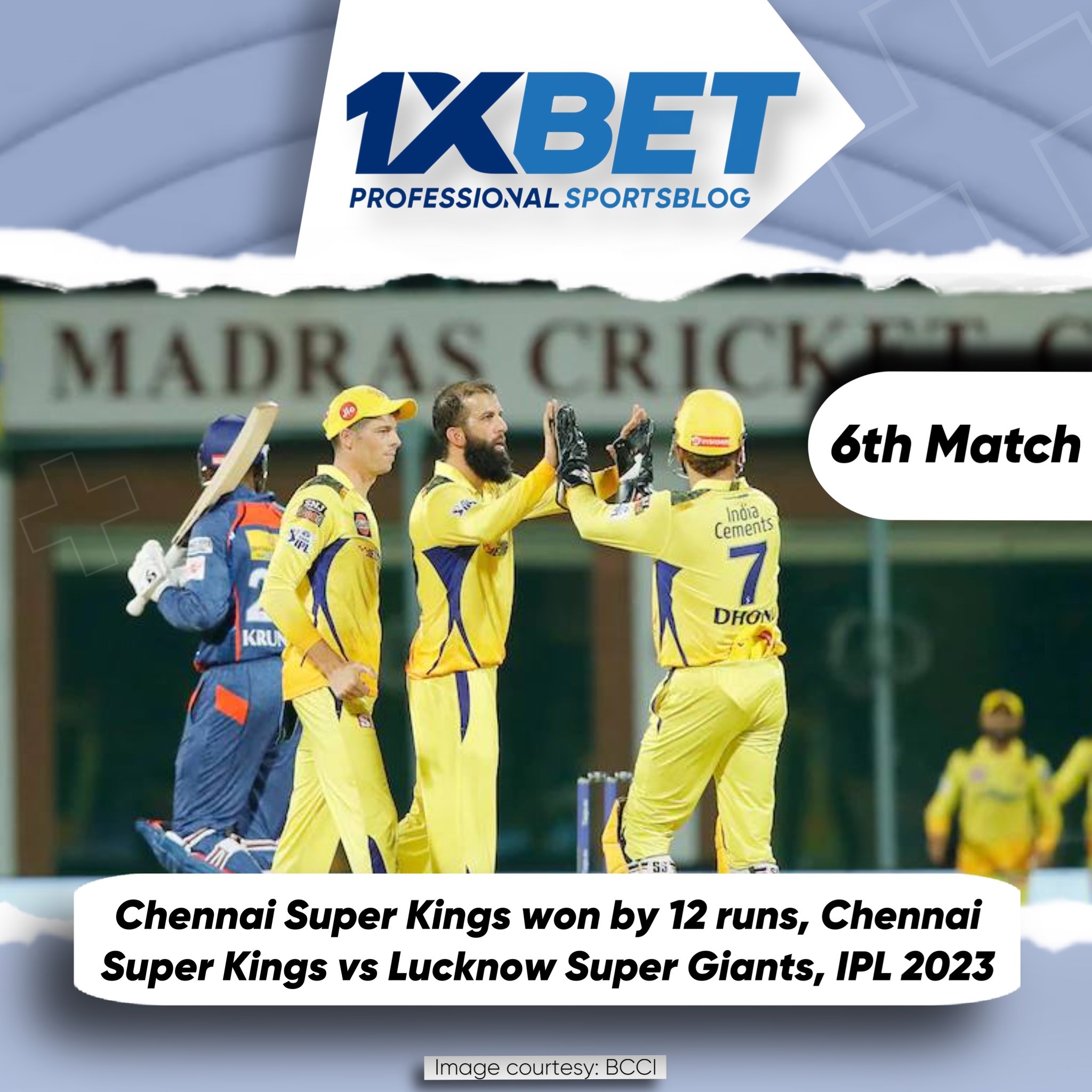Chennai Super Kings won by 12 runs