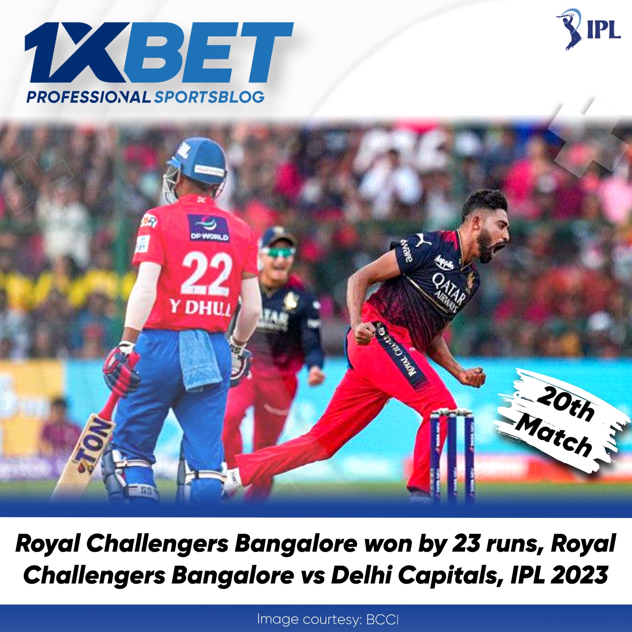 Royal Challengers Bangalore won by 23 runs
