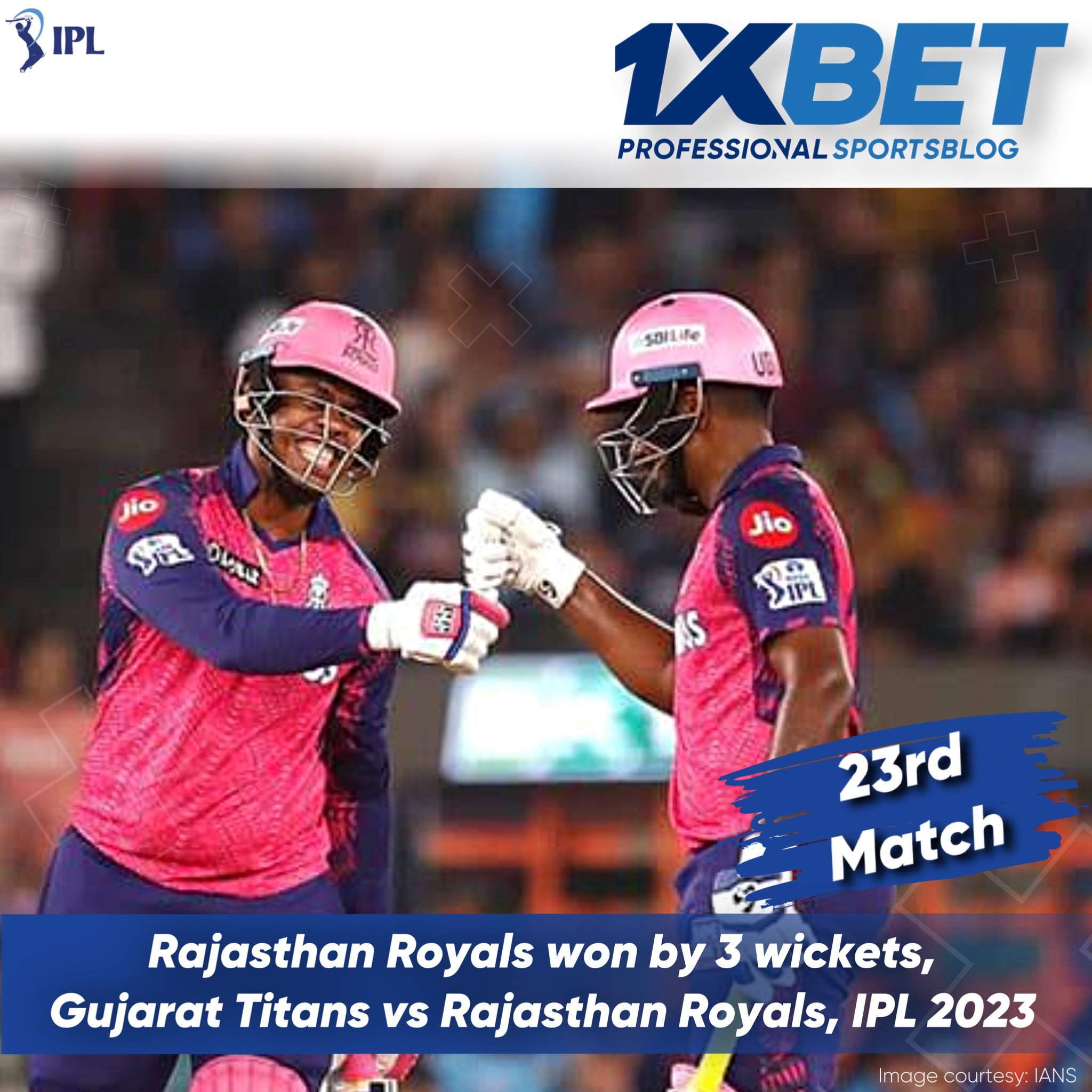Rajasthan Royals won by 3 wickets