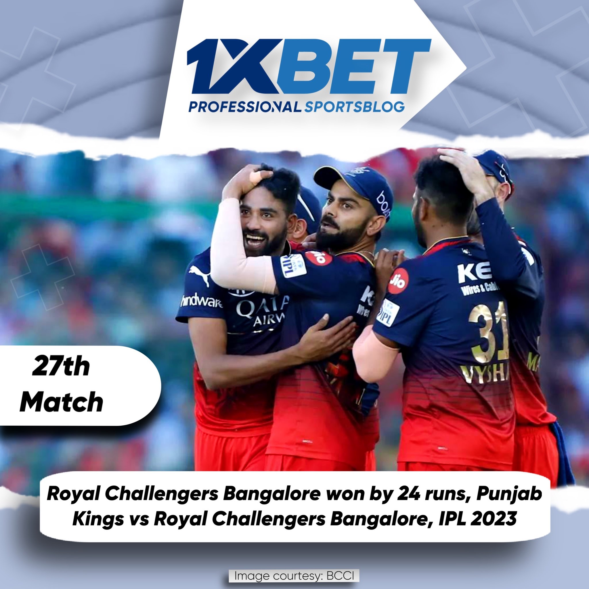 Royal Challengers Bangalore won by 24 runs