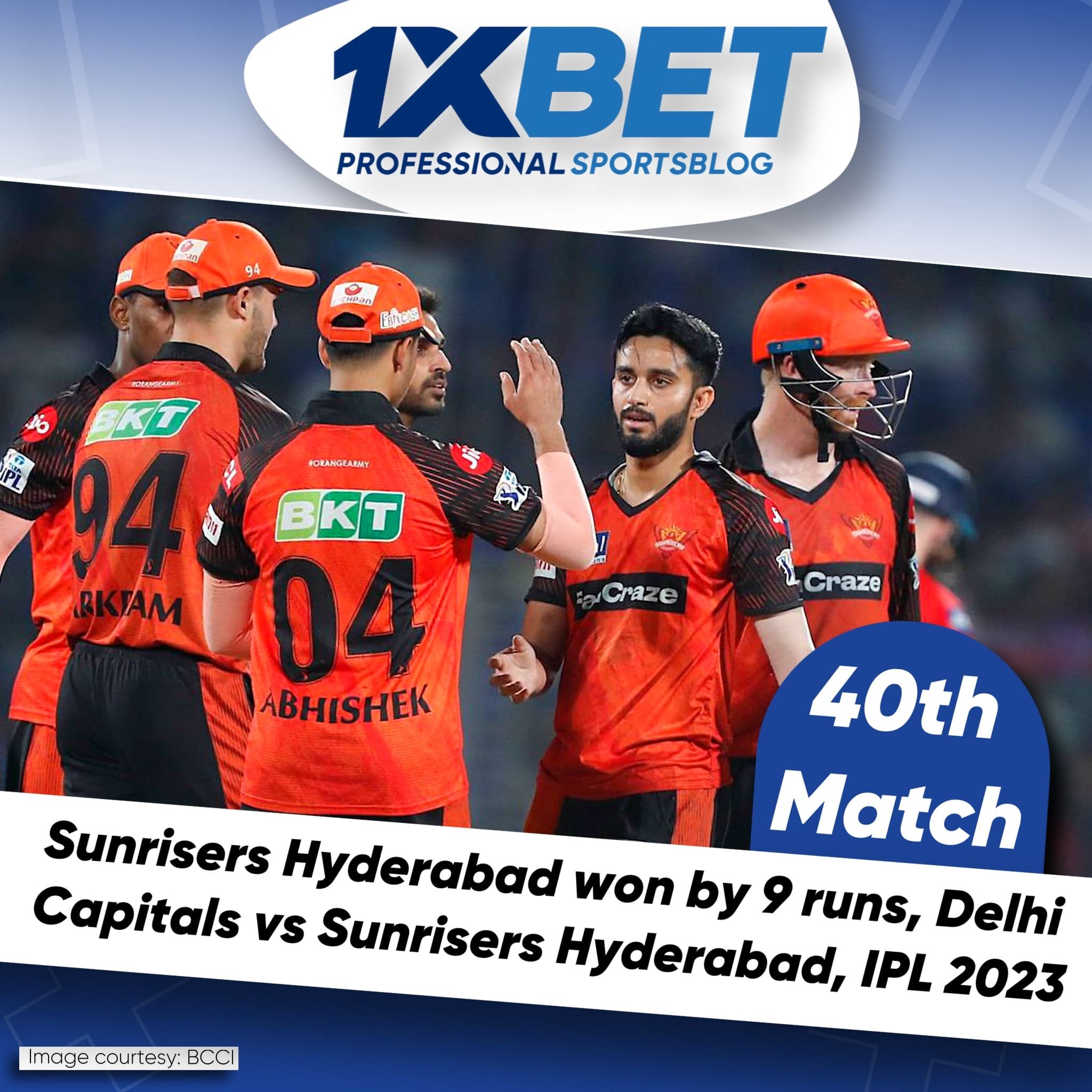 Sunrisers Hyderabad won by 9 runs