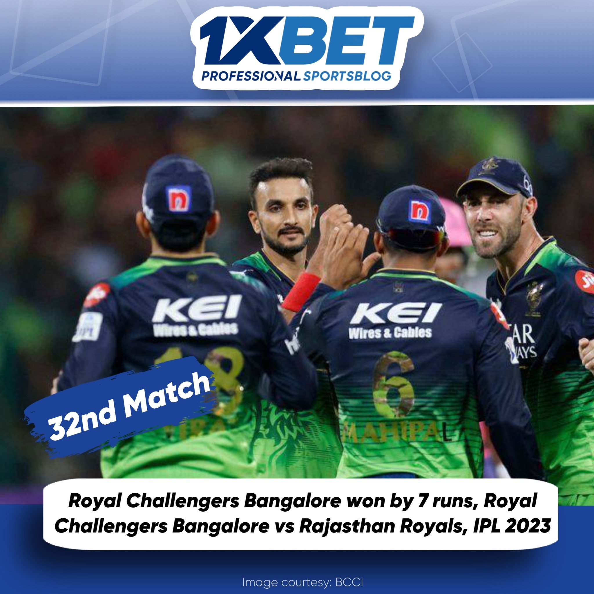 Royal Challengers Bangalore won by 7 runs
