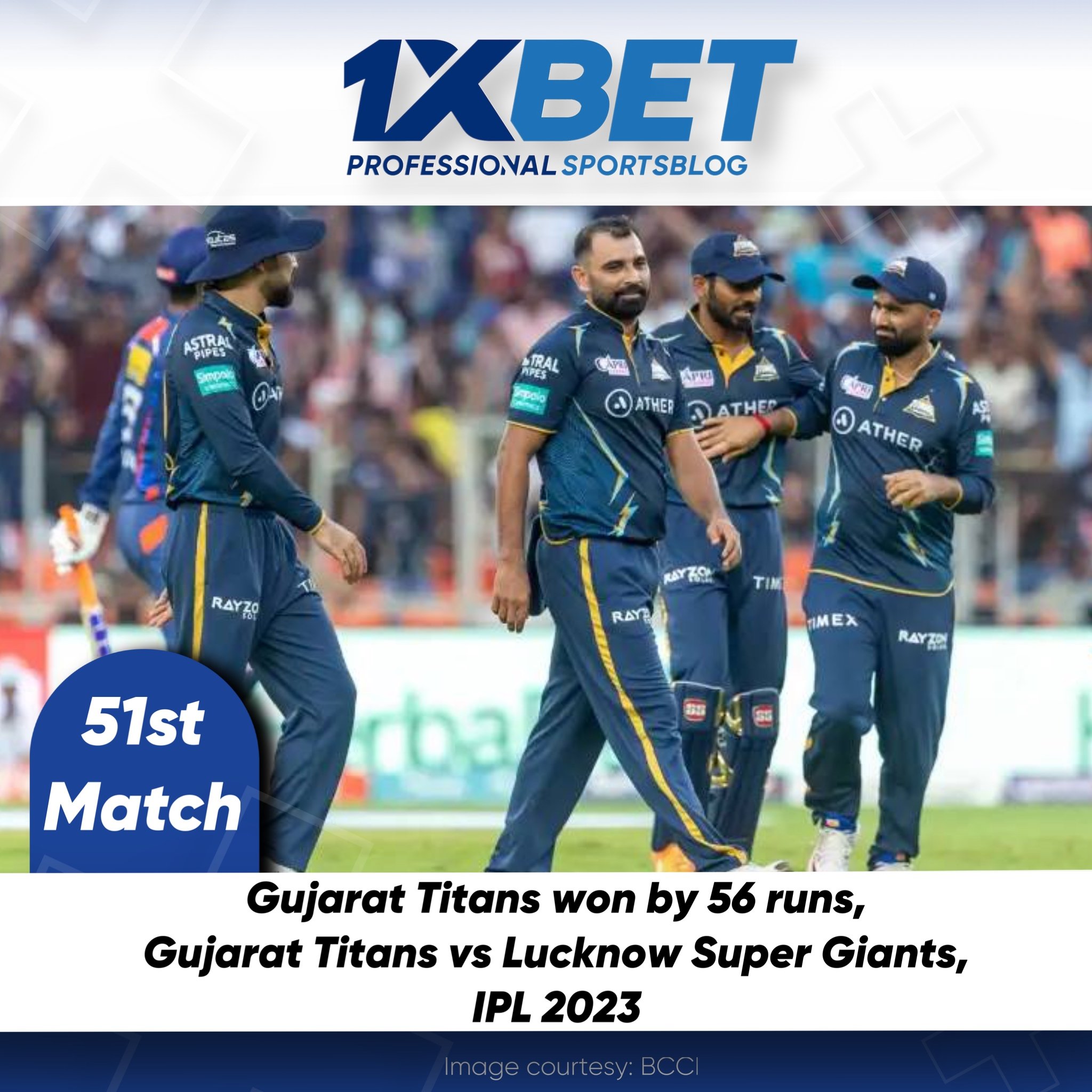 Gujarat Titans won by 56 runs