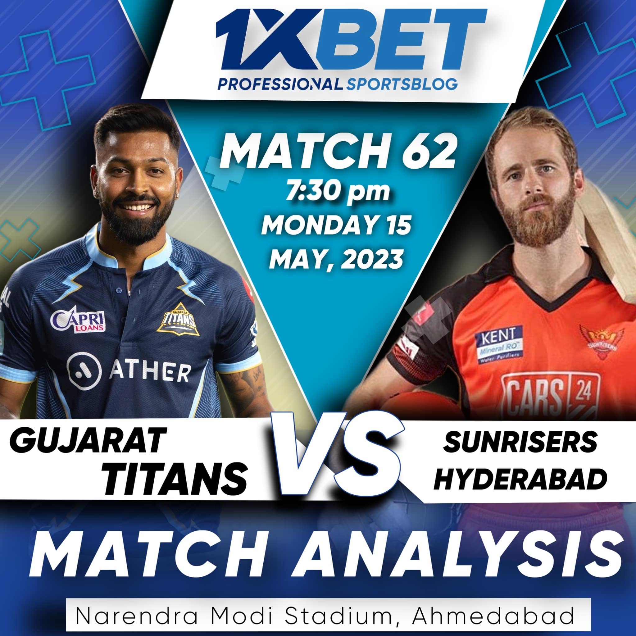 Gujarat Titans vs Sunrisers Hyderabad 2023, 62nd Match Analysis