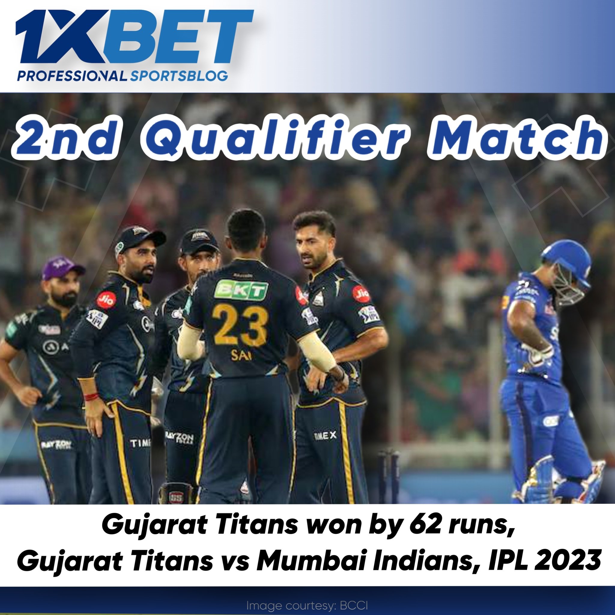 Gujarat Titans won by 62 runs