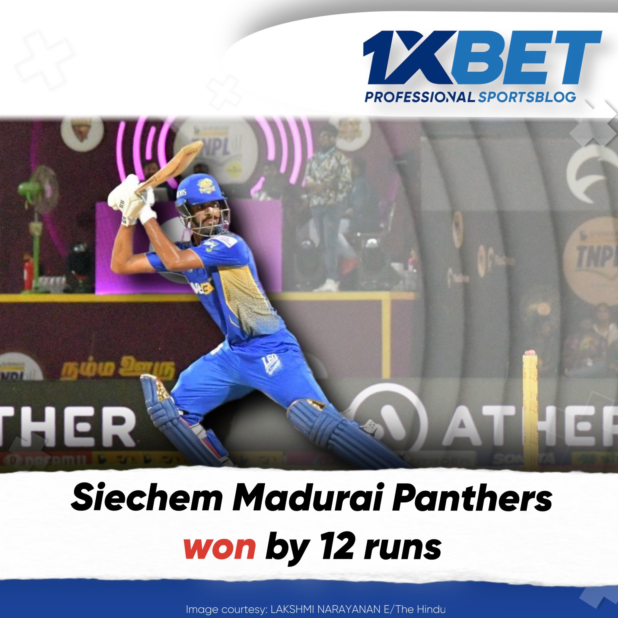 Siechem Madurai Panthers won by 12 runs