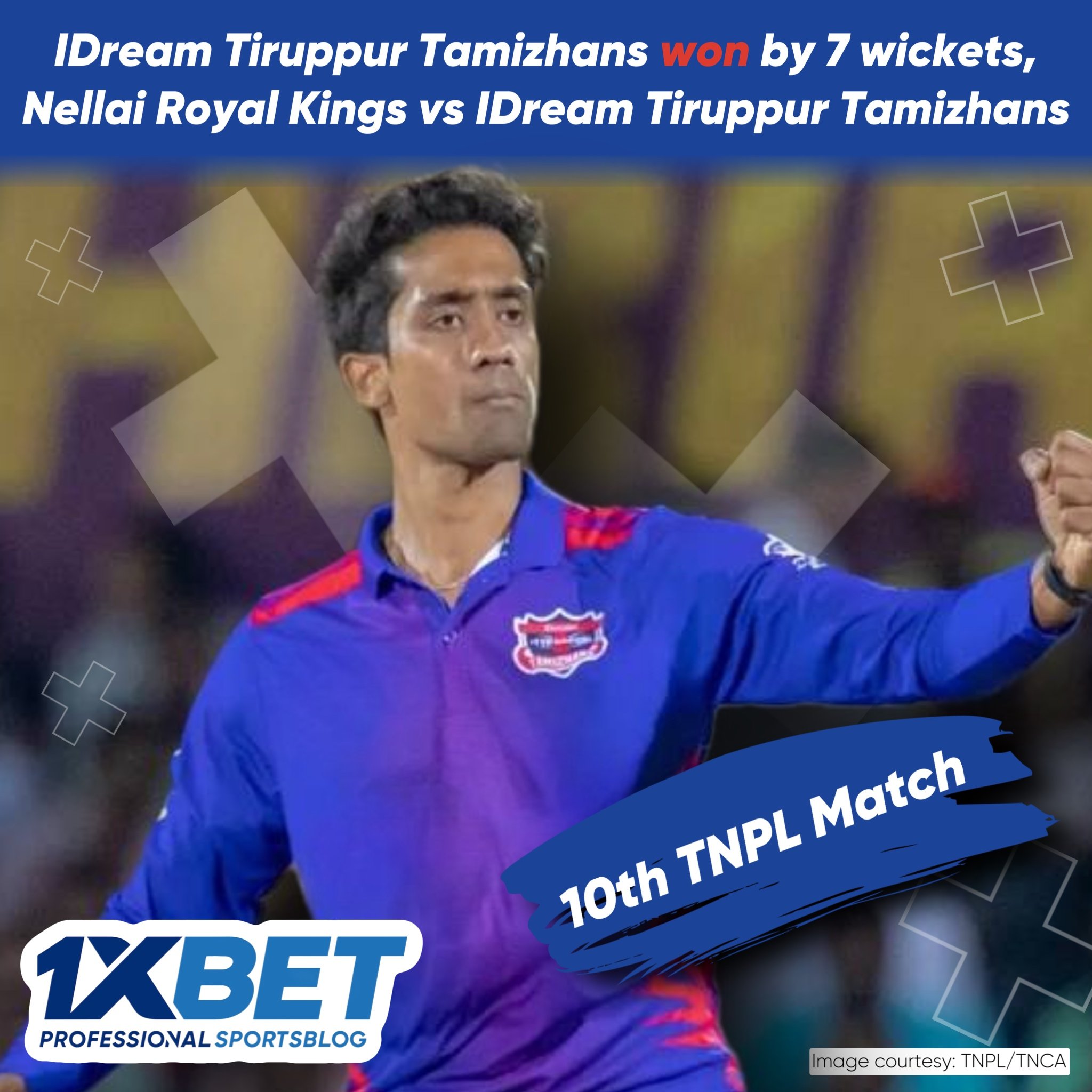 IDream Tiruppur Tamizhans won by 7 wickets