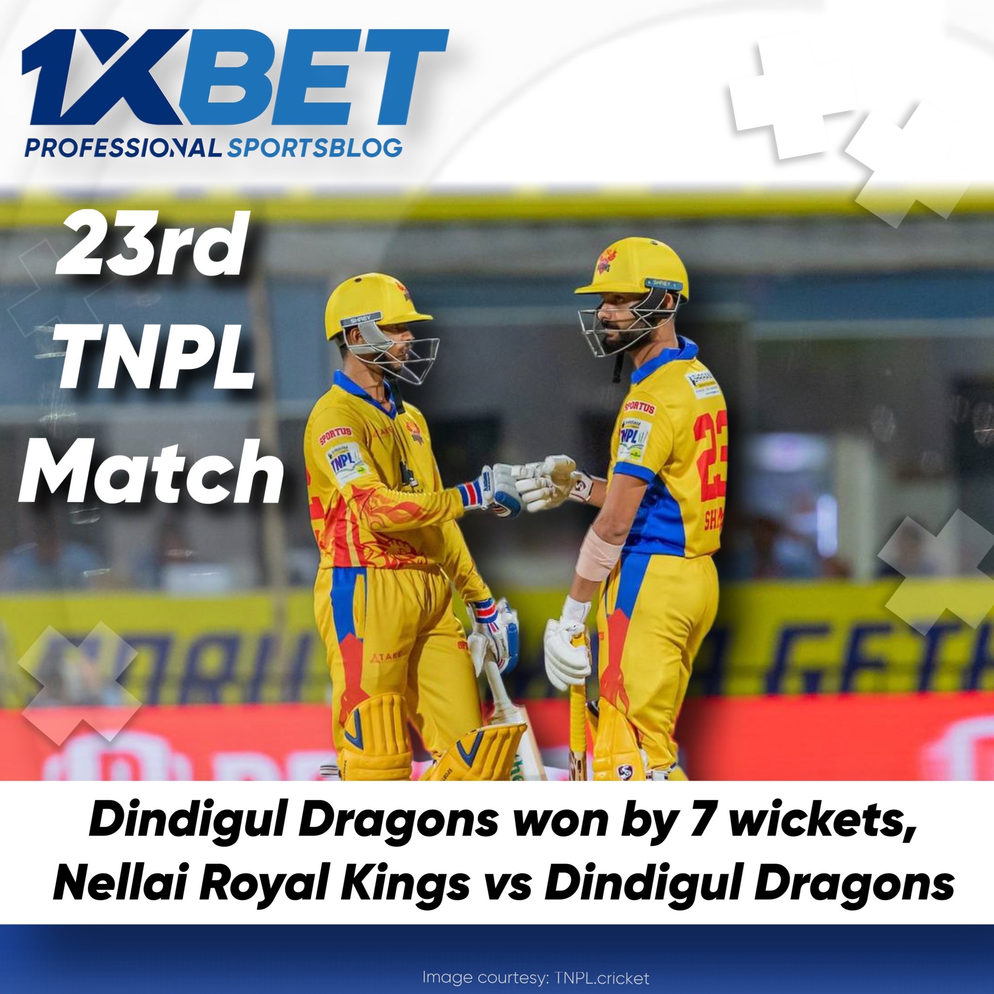 Dindigul Dragons won by 7 wickets