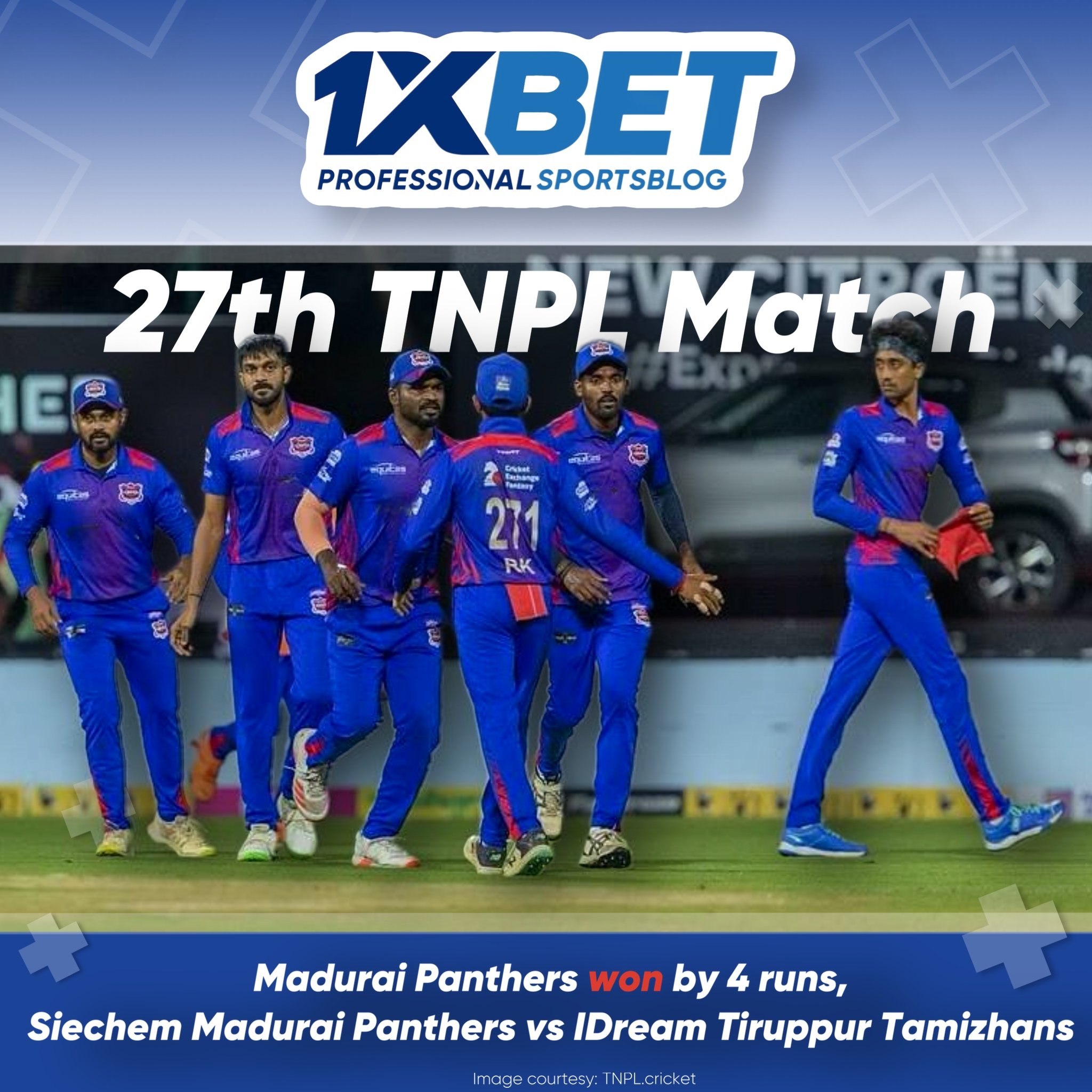 Madurai Panthers won by 4 runs