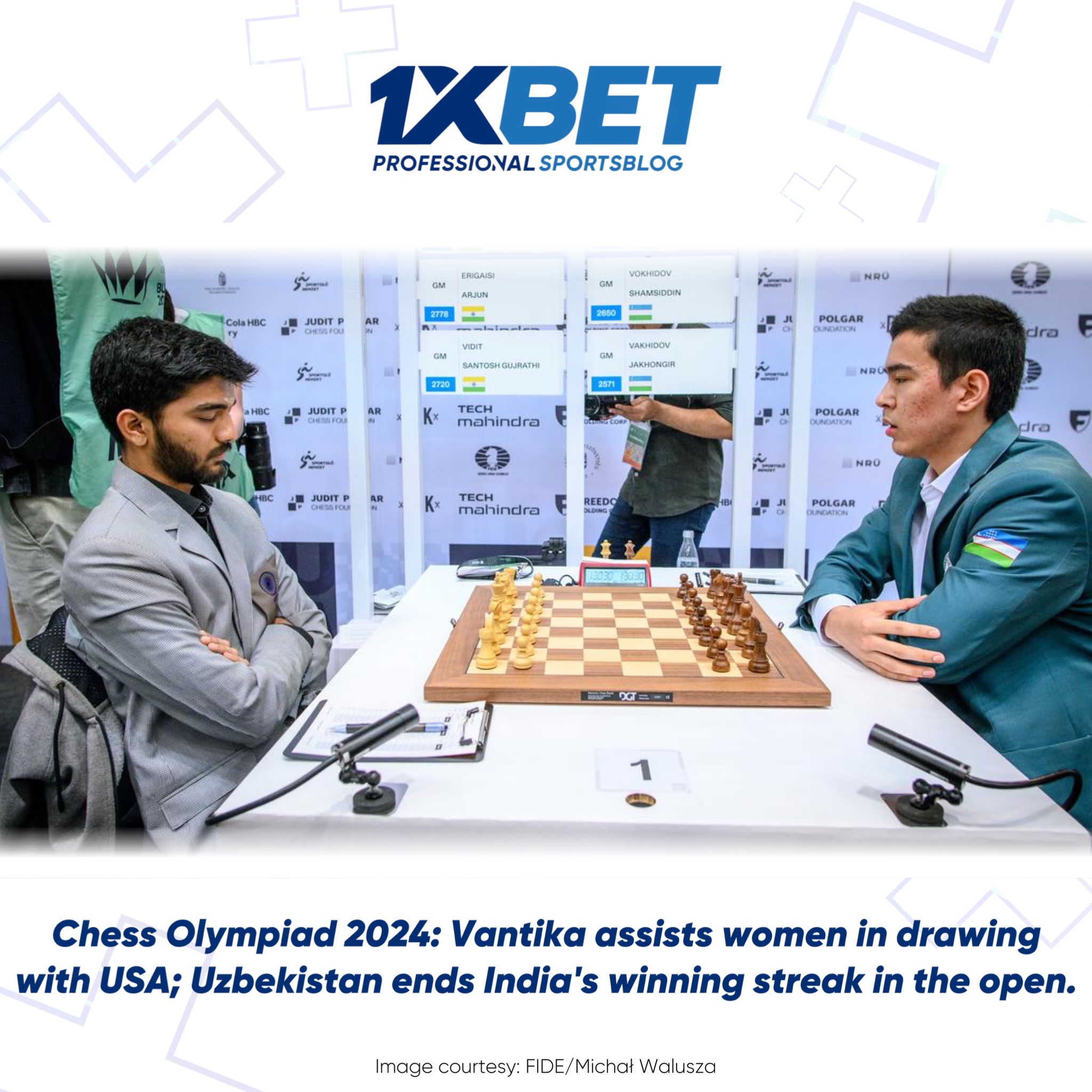 Uzbekistan Breaks India's Winning Streak at FIDE Chess Olympiad