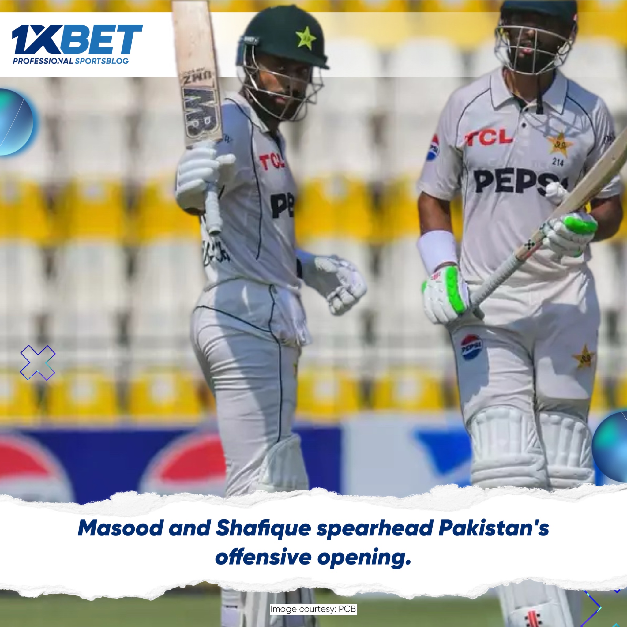 Strong Starts from Shan Masood and Abdullah Shafique in Opening Day of Multan Test