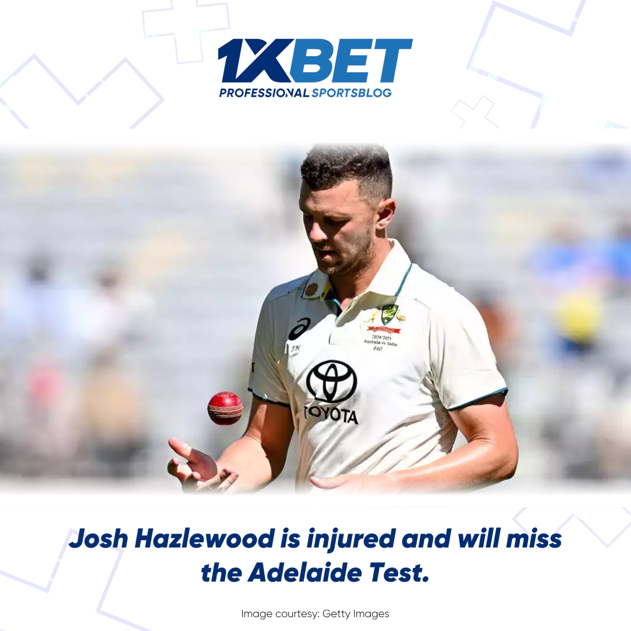 Hazlewood Ruled Out of Second Test Against India